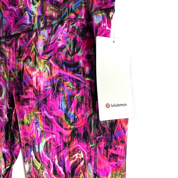 NWT Lululemon Fast and Free High-Rise Tight 25" In Hyper Flow Pink Multi - Picture 7 of 15